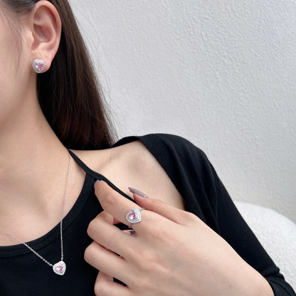 [CiCi]Dazzling Heart Shape Lover Earrings