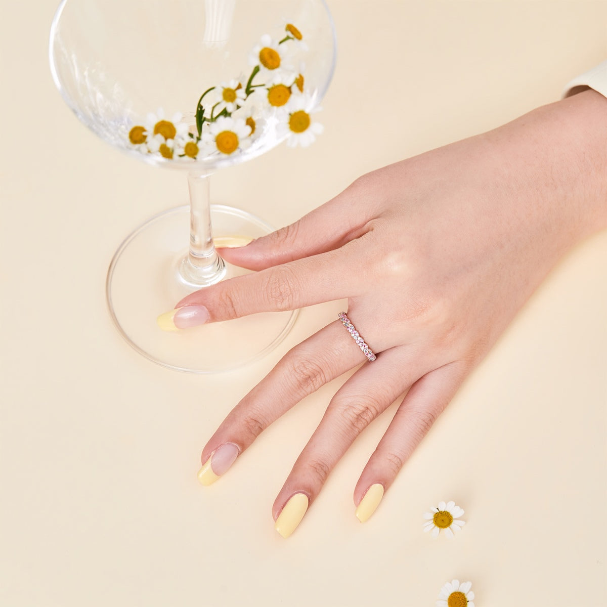 [CiCi]Dainty Ebullient Round Cut Daily Ring