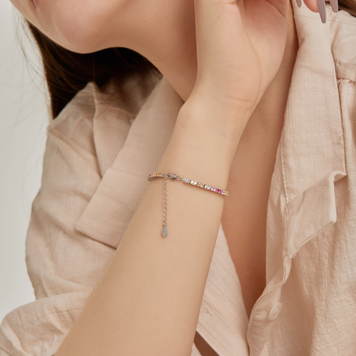 [CiCi]Delicate Romantic Heart Shape Lover Bracelet