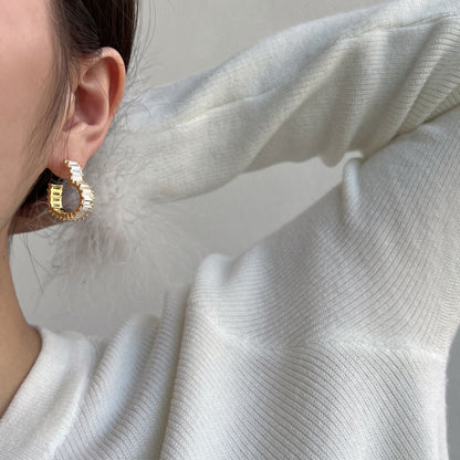 [CiCi]Radiant Heart Cutout Earrings