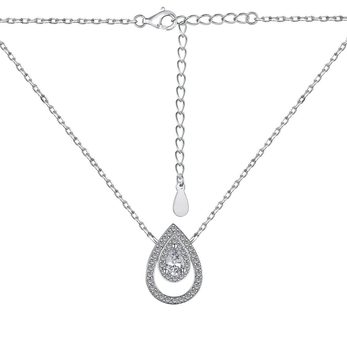[CiCi]Sparkling Pear Cut Necklace