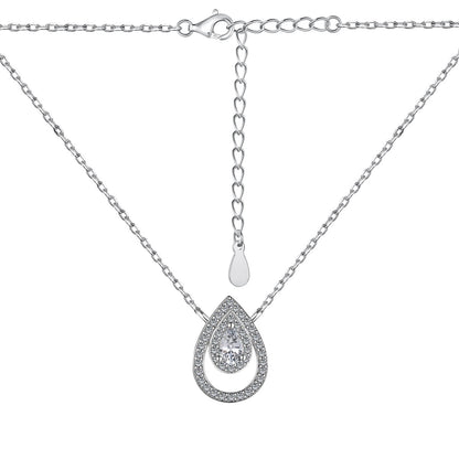 [CiCi]Sparkling Pear Cut Necklace