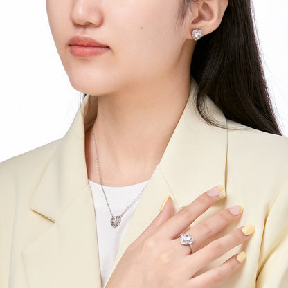 [CiCi]Delicate Ebullient Heart Shape Wedding Ring