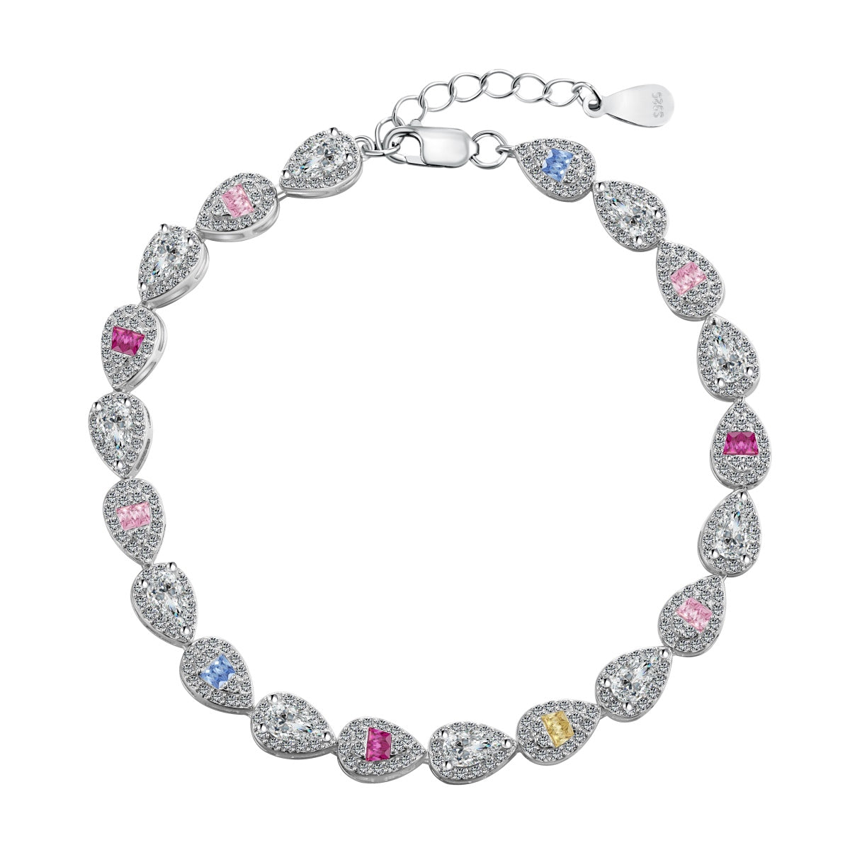 [CiCi]0.25 Carat Radiant Water Drop Shape Daily Bracelet