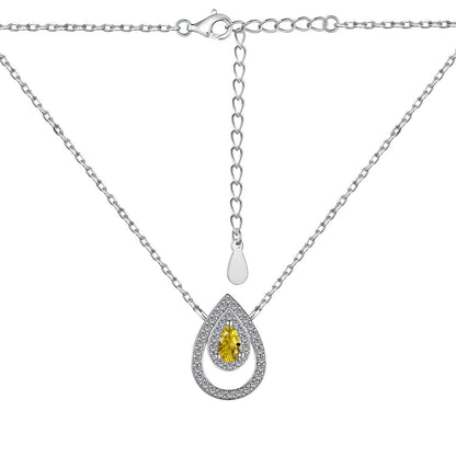 [CiCi]Sparkling Pear Cut Necklace