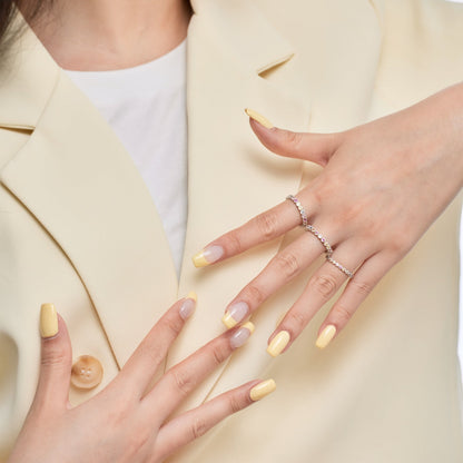 [CiCi]Radiant Sparkling Round Cut Daily Ring