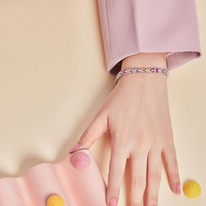 [CiCi]Radiant Colorful Emerald Cut Party Bracelet