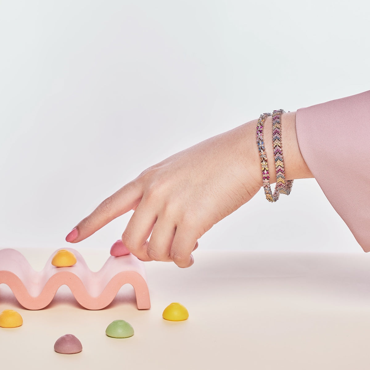 [CiCi]Radiant Colorful Emerald Cut Party Bracelet
