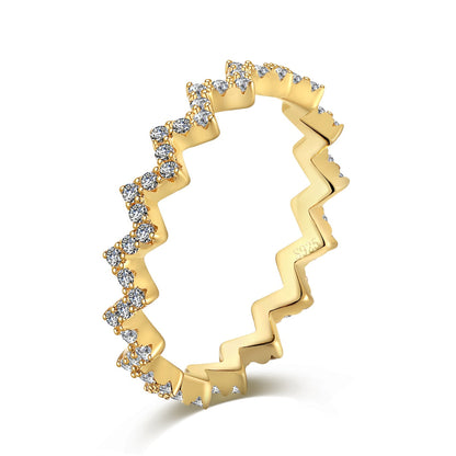 [CiCi]Delicate Enchanting Wave Shape Daily Ring