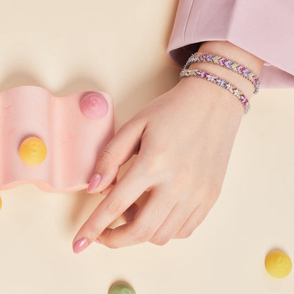 [CiCi]Ornate Sparkling Round Cut Party Bracelet