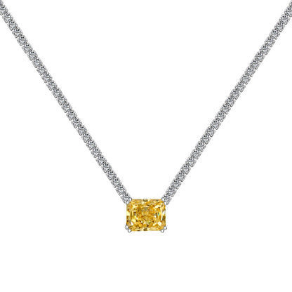 [CiCi]4.0 Carat Elegant Radiant Cut Necklace
