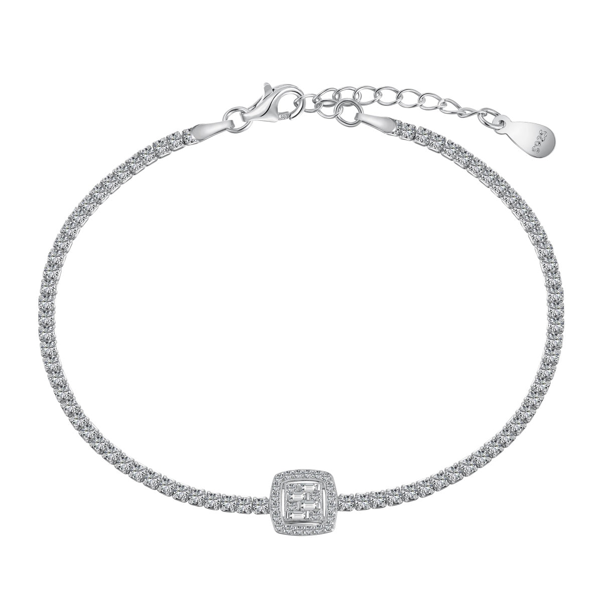 [CiCi]Luxurious Dazzling Square Shape Banquet Bracelet