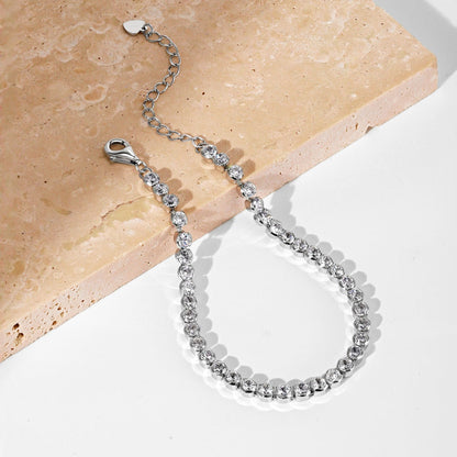 [CiCi]Dazzling Sparkling Round Cut Daily Bracelet
