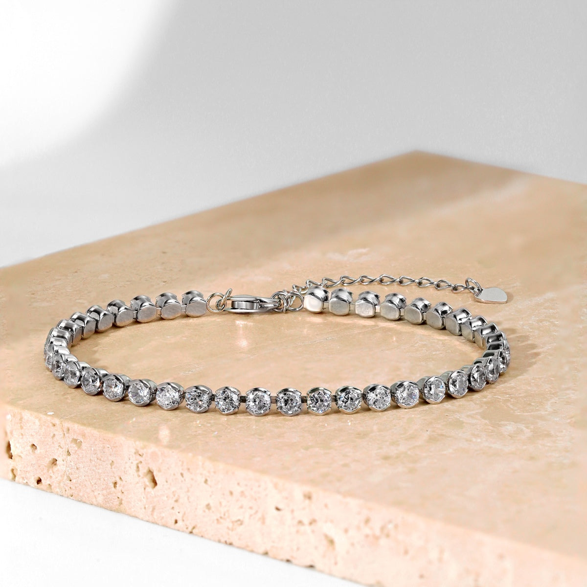 [CiCi]Dazzling Sparkling Round Cut Daily Bracelet