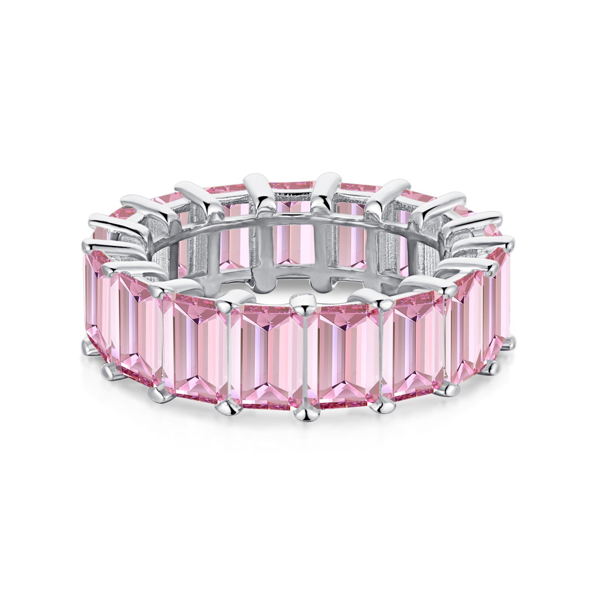 [CiCi]0.75 Carat Elegant Emerald Cut Tennis Ring