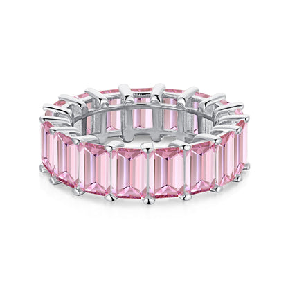 [CiCi]0.75 Carat Elegant Emerald Cut Tennis Ring