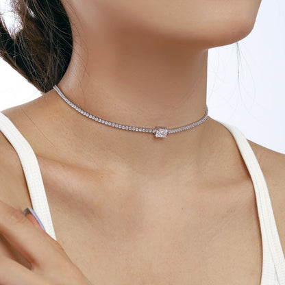 [CiCi]2.0 carat Ornate Emerald Cut Necklace