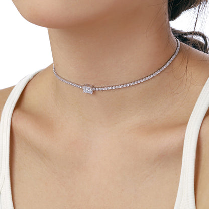 [CiCi]2.0 carat Ornate Emerald Cut Necklace