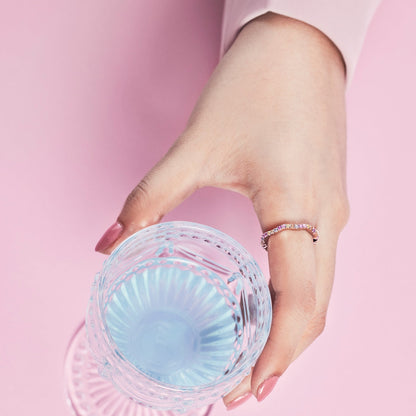 [CiCi]Dainty Colorful Round Cut Party Ring