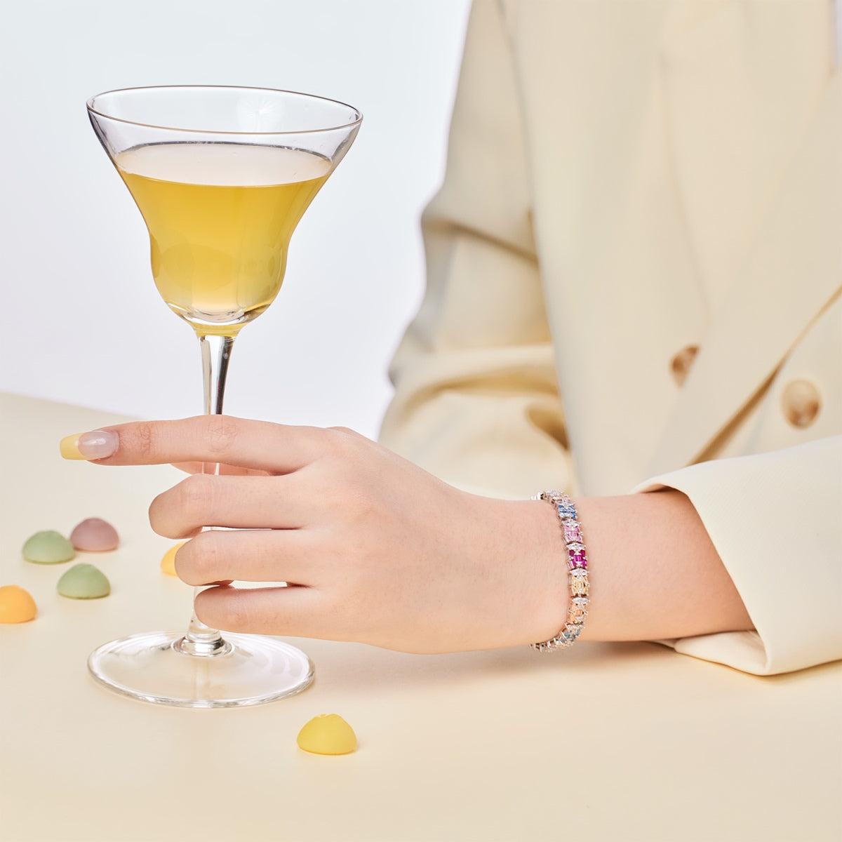 [CiCi]Delicate Colorful Multi Cut Party Bracelet