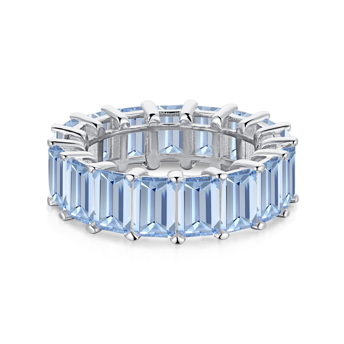 [CiCi]0.75 Carat Elegant Emerald Cut Tennis Ring