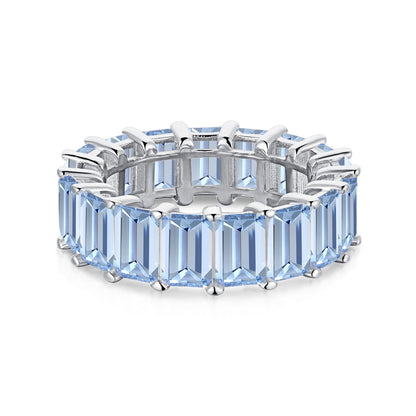 [CiCi]0.75 Carat Elegant Emerald Cut Tennis Ring