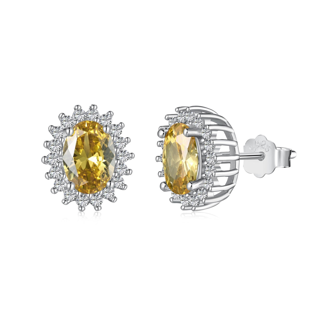 [CiCi]Delicate Radiant Oval Cut Daily Earrings
