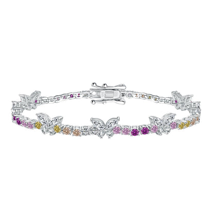 [CiCi]Ornate Colorful Butterfly Shape Round Cut Daily Bracelet
