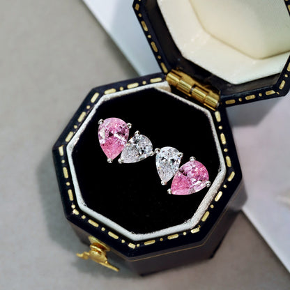[CiCi]Dazzling Elegant Heart Cut Lover Earrings