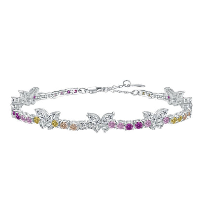 [CiCi]Ornate Colorful Butterfly Shape Round Cut Daily Bracelet