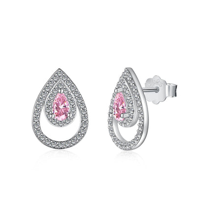 [CiCi]Sparkling Delicate Water Drop Shape Daily Earrings