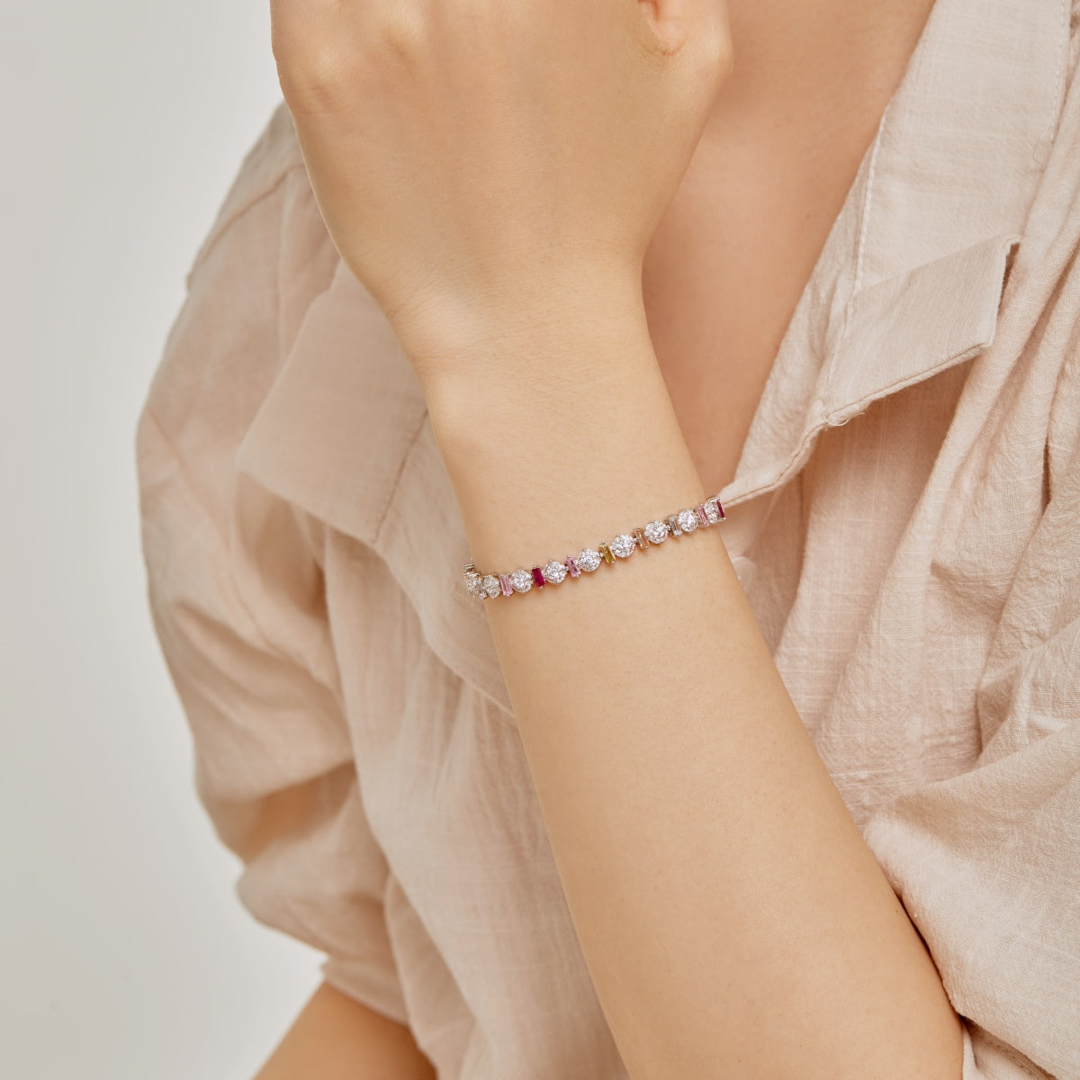 [CiCi]Radiant Colorful Round Shape Daily Bracelet