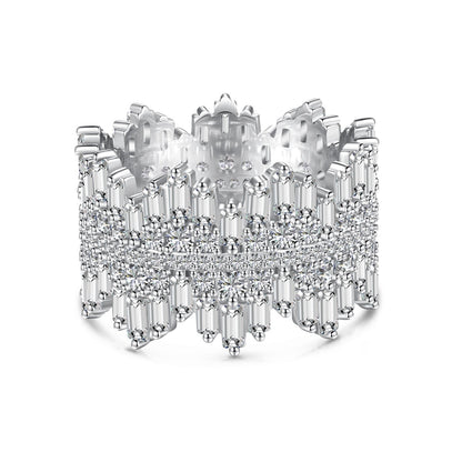 [CiCi]Luxurious Colorful Radiant Cut Daily Ring