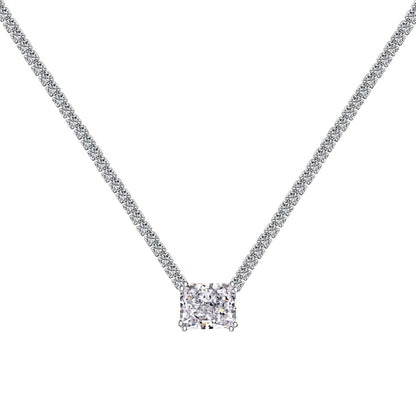 [CiCi]4.0 Carat Elegant Radiant Cut Necklace