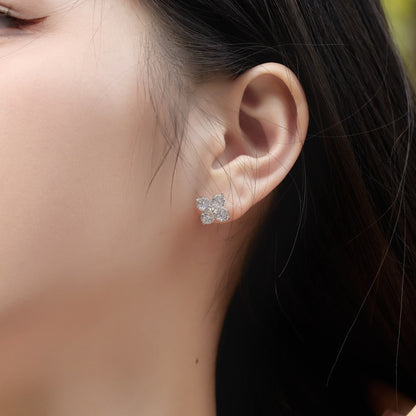 [CiCi]Four-Leaf Clover Eight-Pointed Star Earrings