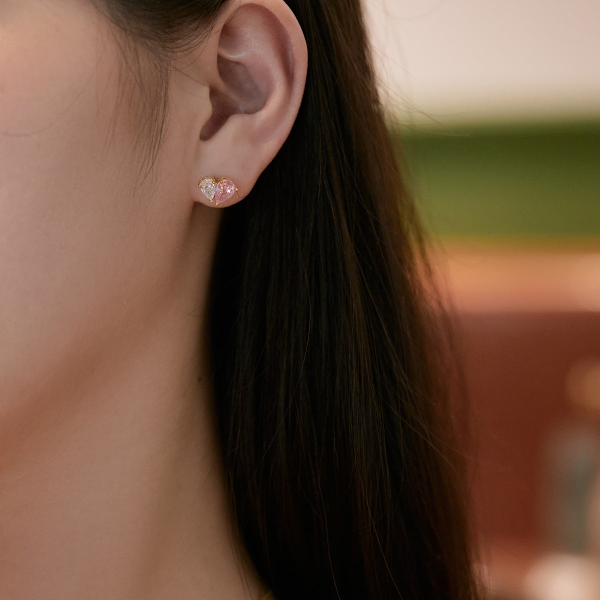 [CiCi]Dazzling Elegant Heart Cut Lover Earrings