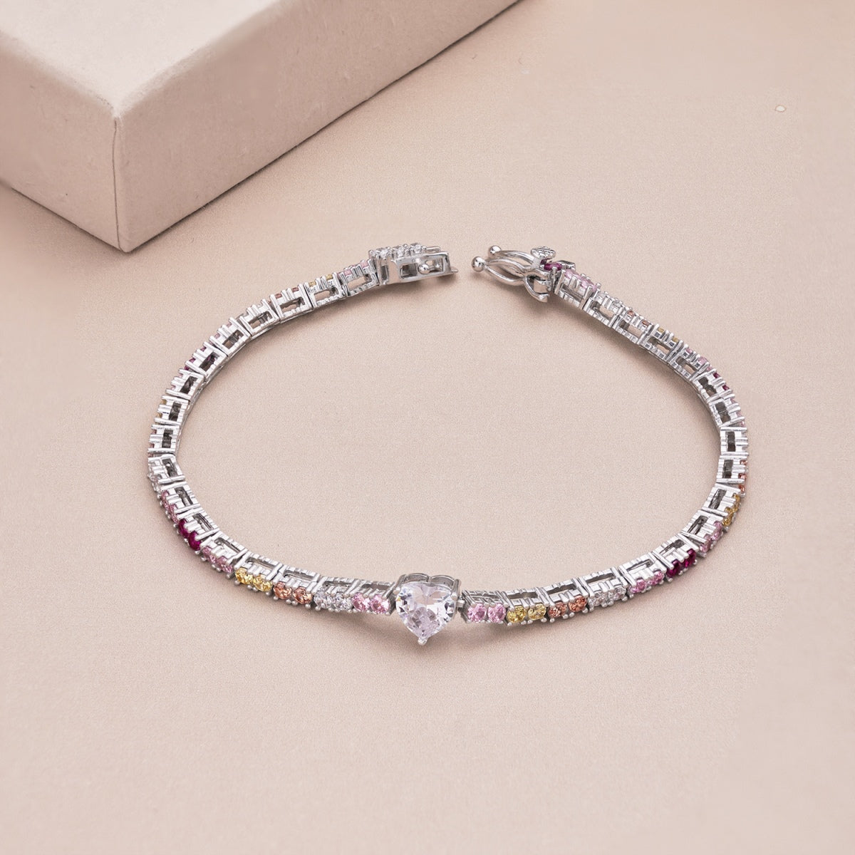 [CiCi]Delicate Romantic Heart Shape Lover Bracelet