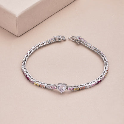 [CiCi]Delicate Romantic Heart Shape Lover Bracelet