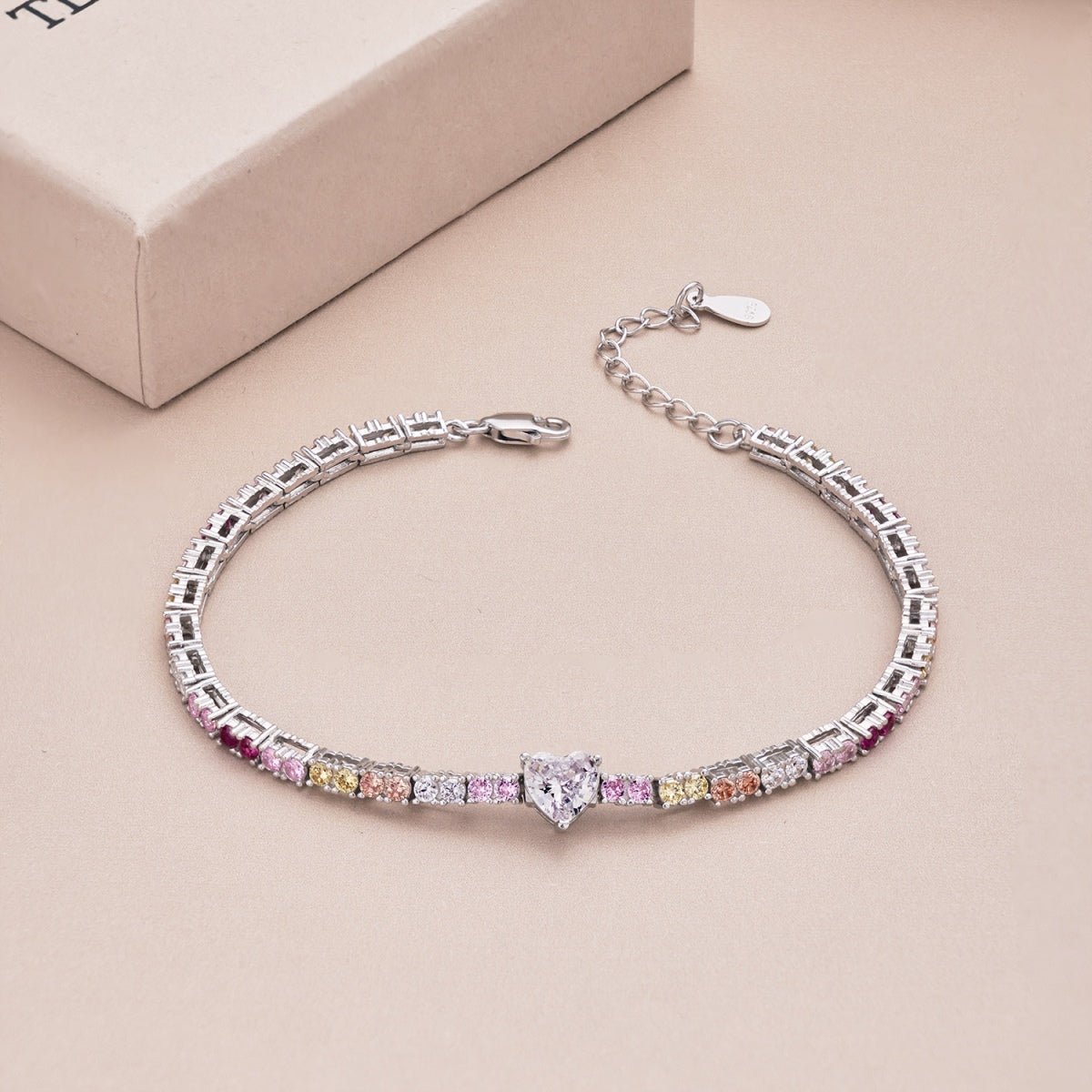 [CiCi]Delicate Romantic Heart Shape Lover Bracelet