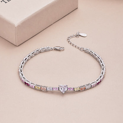 [CiCi]Delicate Romantic Heart Shape Lover Bracelet
