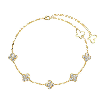 [CiCi]Four-Leaf Clover Hollow Butterfly Bracelet