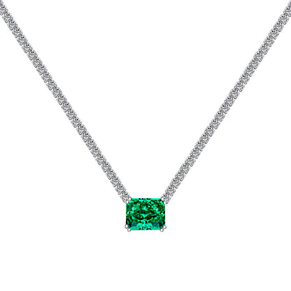 [CiCi]4.0 Carat Elegant Radiant Cut Necklace