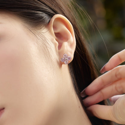 [CiCi]Four-Leaf Clover Eight-Pointed Star Earrings