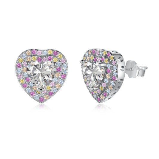 [CiCi]Dazzling Heart Shape Lover Earrings