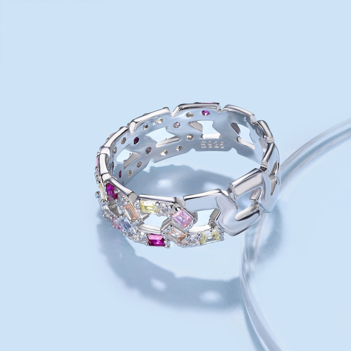 [CiCi]Sparkling Vibrant Emerald Cut Daily Ring