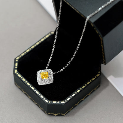 [CiCi]Sparkling Asscher Cut Necklace