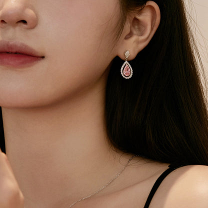 [CiCi]Ornate Delicate Water Drop Shape Banquet Earrings