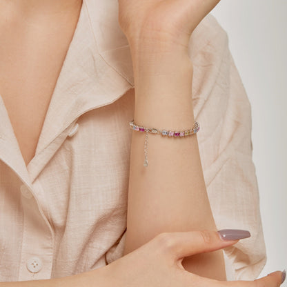 [CiCi]Delicate Colorful Emerald Cut Party Bracelet
