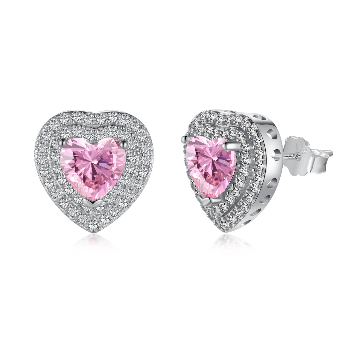 [CiCi]Dazzling Heart Shape Lover Earrings