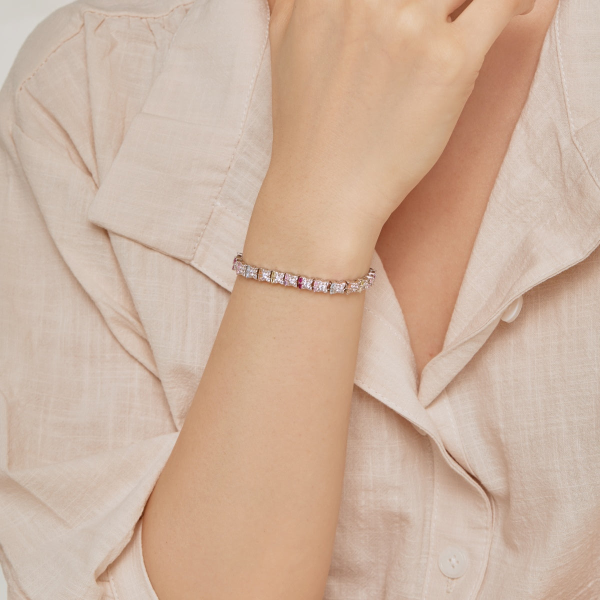 [CiCi]Unique Colorful Flower Shape Daily Bracelet